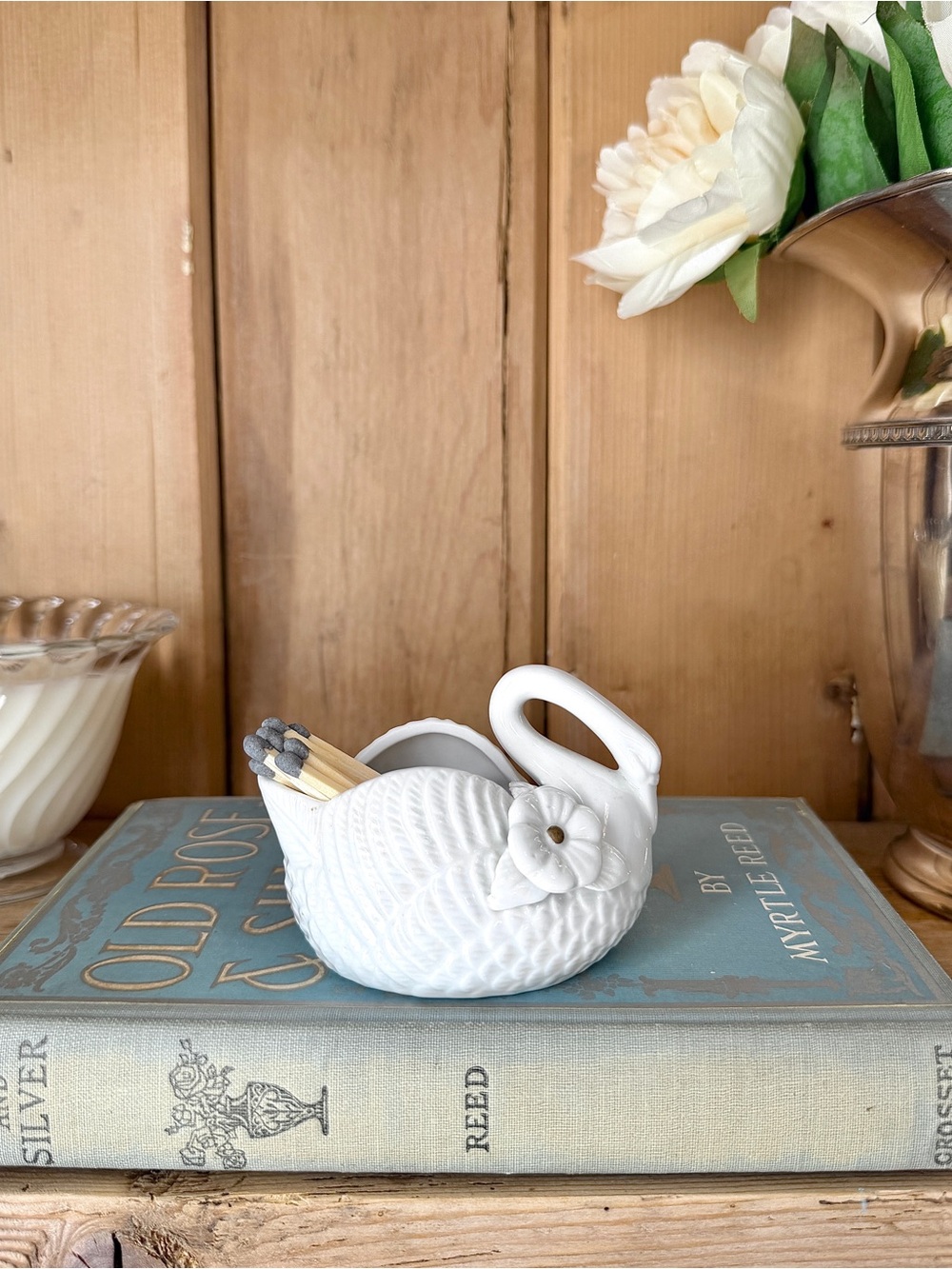 Vintage Swan Trinket Dish